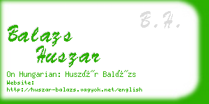 balazs huszar business card